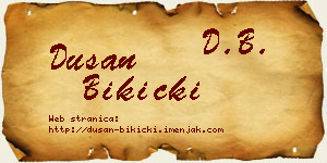 Dušan Bikicki vizit kartica